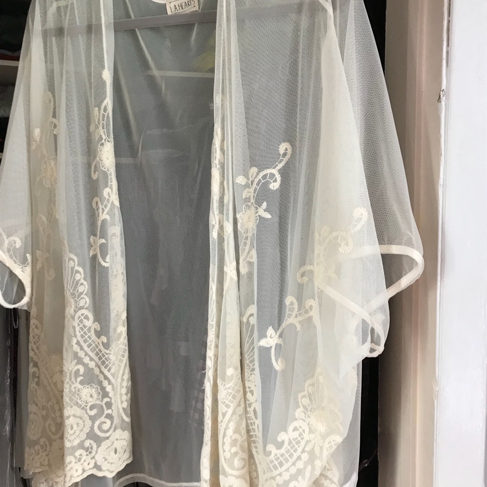 Sheer Off White Kimono